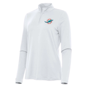 Women's Miami Dolphins Antigua Reprocess 1/4 Zip XSmall White