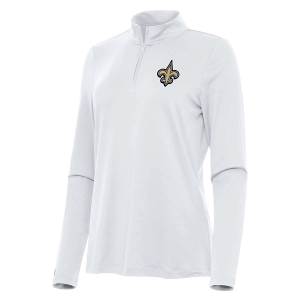 Women's New Orleans Saints Antigua Reprocess 1/4 Zip XSmall White