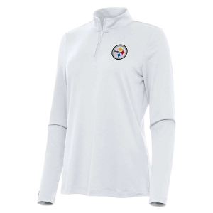 Women's Pittsburgh Steelers Antigua Reprocess 1/4 Zip XSmall White