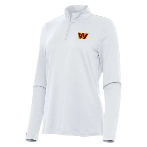 Women's Washington Commanders Antigua Reprocess 1/4 Zip XSmall White