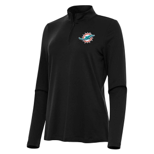 Women's Miami Dolphins Antigua Reprocess 1/4 Zip 2XLarge Black