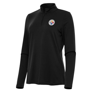 Women's Pittsburgh Steelers Antigua Reprocess 1/4 Zip 2XLarge Black