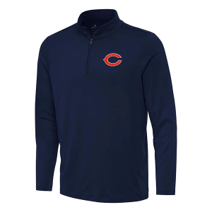 Chicago Bears Antigua Reprocess 1/4 Zip Small Navy