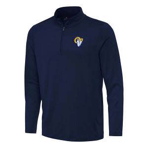 Los Angeles Rams Antigua Reprocess 1/4 Zip Medium Navy