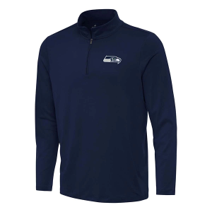 Seattle Seahawks Antigua Reprocess 1/4 Zip Small Navy