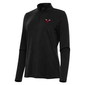 Women's Chicago Bulls Antigua Reprocess 1/4 Zip Medium Black