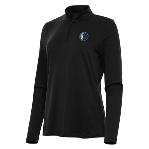 Women's Dallas Mavericks Antigua Reprocess 1/4 Zip Medium Black