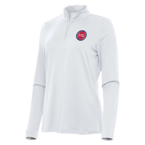 Women's Detroit Pistons Antigua Reprocess 1/4 Zip XSmall White