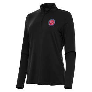 Women's Detroit Pistons Antigua Reprocess 1/4 Zip XSmall Black
