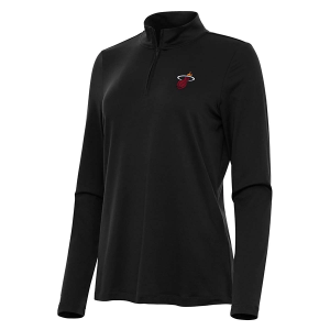 Women's Miami Heat Antigua Reprocess 1/4 Zip XSmall Black