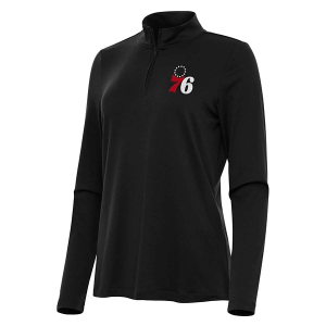 Women's Philadelphia 76ers Antigua Reprocess 1/4 Zip XSmall Black