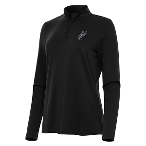 Women's San Antonio Spurs Antigua Reprocess 1/4 Zip XSmall Black