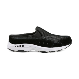 Women's Easy Spirit Traveltime Casual Clogs Extra Wide 7.5 Black/White