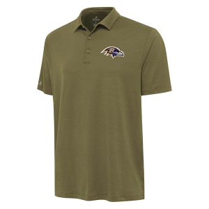 Baltimore Ravens Antigua Reprocess Polo 3XLarge Burnt Olive