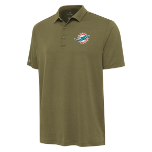 Miami Dolphins Antigua Reprocess Polo 3XLarge Burnt Olive