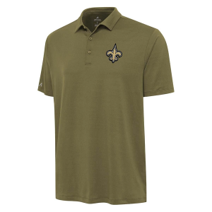New Orleans Saints Antigua Reprocess Polo 3XLarge Burnt Olive