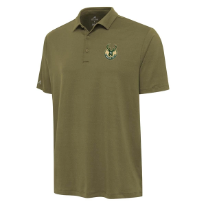 Milwaukee Bucks Reprocess Antigua Polo 3XLarge Burnt Olive