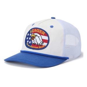 Men's Seager Co. American Dream Snapback Hat One Size White/Navy