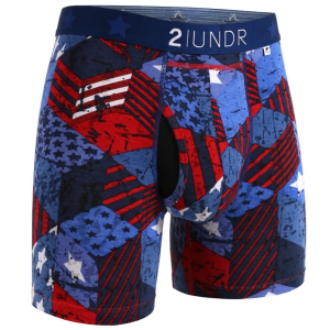 Men's 2UNDR Swing Shift Boxer Briefs Underwear Running XLarge Freedom