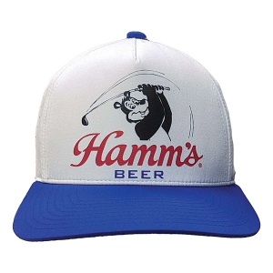 Men's Brew City Hamms Golf Snapback Hat One Size White Blue