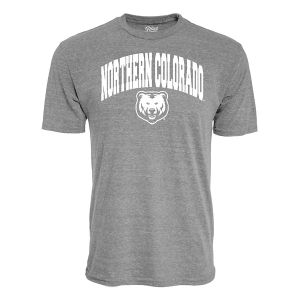 Northern Colorado Bears Blue 84 Arch T-Shirt Medium Grey Heather
