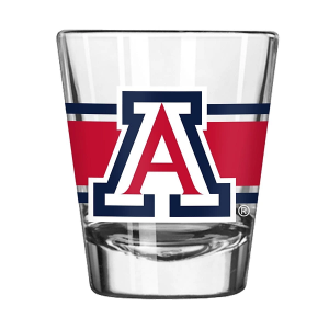 Logo Brands Arizona Wildcats Stripe Shot Glass