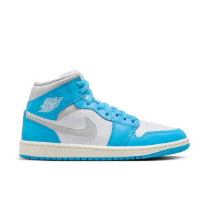 Women's Air Jordan 1 Mid Sneakers 10 Regular Dk Powder Blue/Neutral Grey-White-Sail