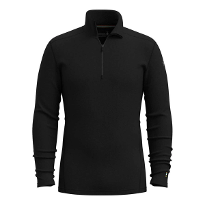 Men's Smartwool Classic Thermal Merino 1/4 Long Sleeve Base Layer 2XLarge Black