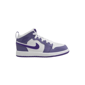 Kids' Jordan 1 Mid Sneakers Little 12Y Regular Dusty Amethyst/Court Purple/White