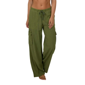 Women's Salty Crew Driftwood Cargo Pants Large Fern Regular