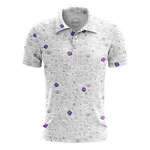 Men's Chaparral Golf Co San Jancinto Polo Medium Purple