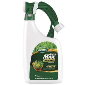 Scotts 3300910 Lawn Fertilizer Liquid Green Max 29-0-0 All-Purpose For Multiple Grass Types 2000 sq ft