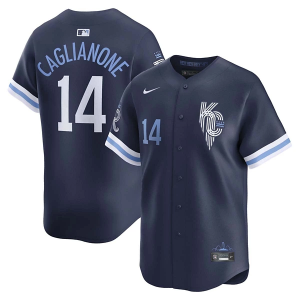 Kansas City Royals Jac Caglianone #14 Nike Nike Kansas City Royals Jac Caglianone #14 City Connect Limited Jersey Jersey Medium Navy