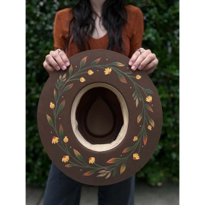 Women's Wild As Heck The Faye Flat Fedora Small Brown