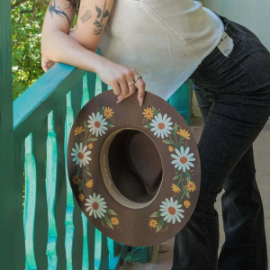 Women's Wild As Heck The Miller Flat Fedora Small Brown