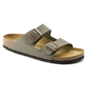 Women's BIRKENSTOCK Arizona Slide Sandals 41 Nubuck Stone