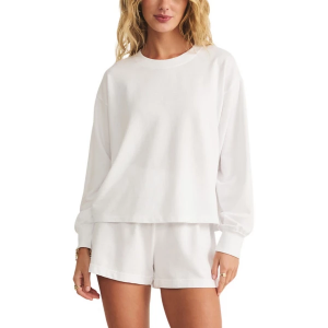 Women's Z Supply Ellis French Terry Crewneck Sweatshirt Large White