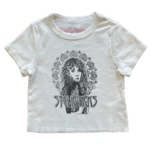 Kids' Rowdy Sprout Stevie Nicks T-Shirt 14 White Vintage