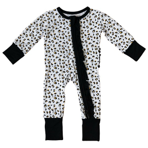 Girls' Laree + Co Allie Bamboo Luxe Lounge Convertible Pajamas Baby 6/12 mo. Leopard