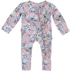 Girls' Laree + Co Allie Bamboo Convertible Pajamas Baby Micro Preemie Floral
