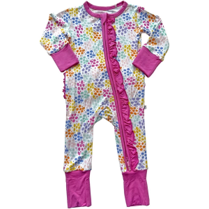 Girls' Laree + Co Korrie Bamboo Zip Convertible Pajamas Baby 18/24 mo. Dots