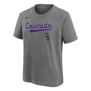 Kids' Colorado Rockies Novelty T-Shirt Small Steel