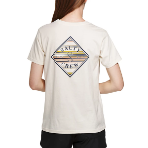 Women's Salty Crew Tippet Stripe Boyfriend T-Shirt Small Off White