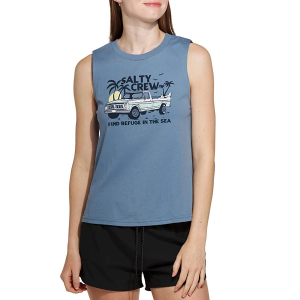 Women's Salty Crew Tail Gate Muscle Crew Neck Tank Top Medium Dusty Blue