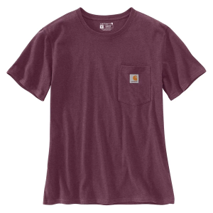 Women's Carhartt WK87 Workwear Pocket T-Shirt Medium Blackberry Heather