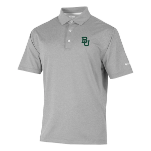 Baylor Bears Columbia Sand Tee Polo Medium Cool Grey