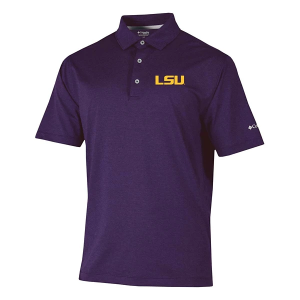 LSU Tigers Columbia Sand Tee Polo Large Purple
