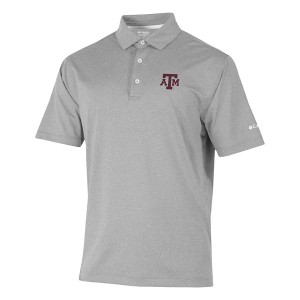 Texas A&M Aggies Columbia Sand Tee Polo XLarge Cool Grey