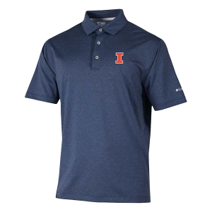 Illinois Fighting Illini Columbia Sand Tee Polo 2XLarge Collegiate Navy