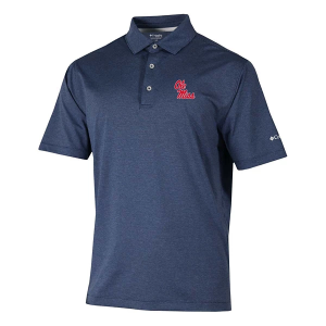 Mississippi Rebels Columbia Sand Tee Polo XLarge Collegiate Navy